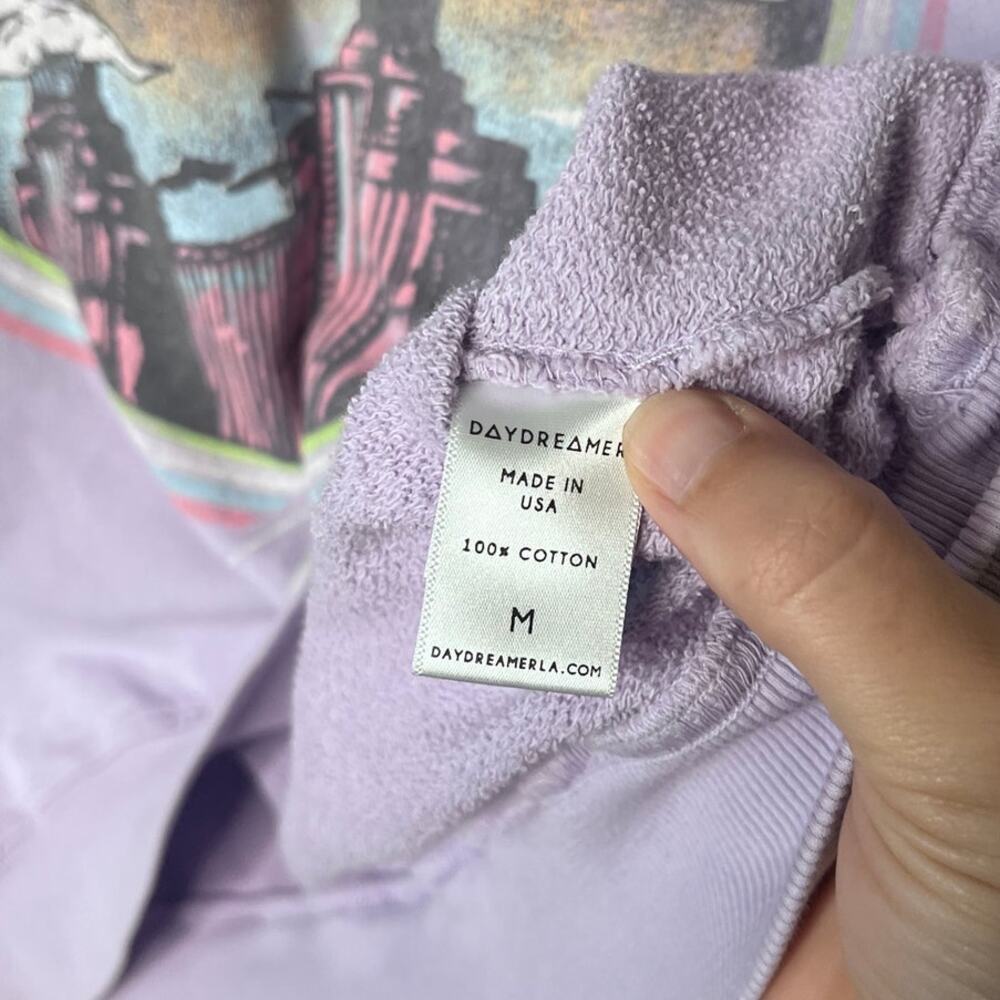 Daydreamer Pink Floyd Animals Tour 1977 Oversized Crew Sweatshirt Lilac Haze Med - Picture 5 of 7